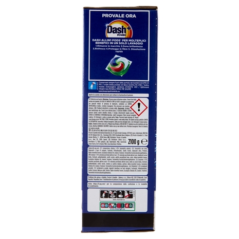 Dash Power Detersivo Lavatrice in Polvere, Tecnologia Anti-Residui, 42 Lavaggi 2100 g